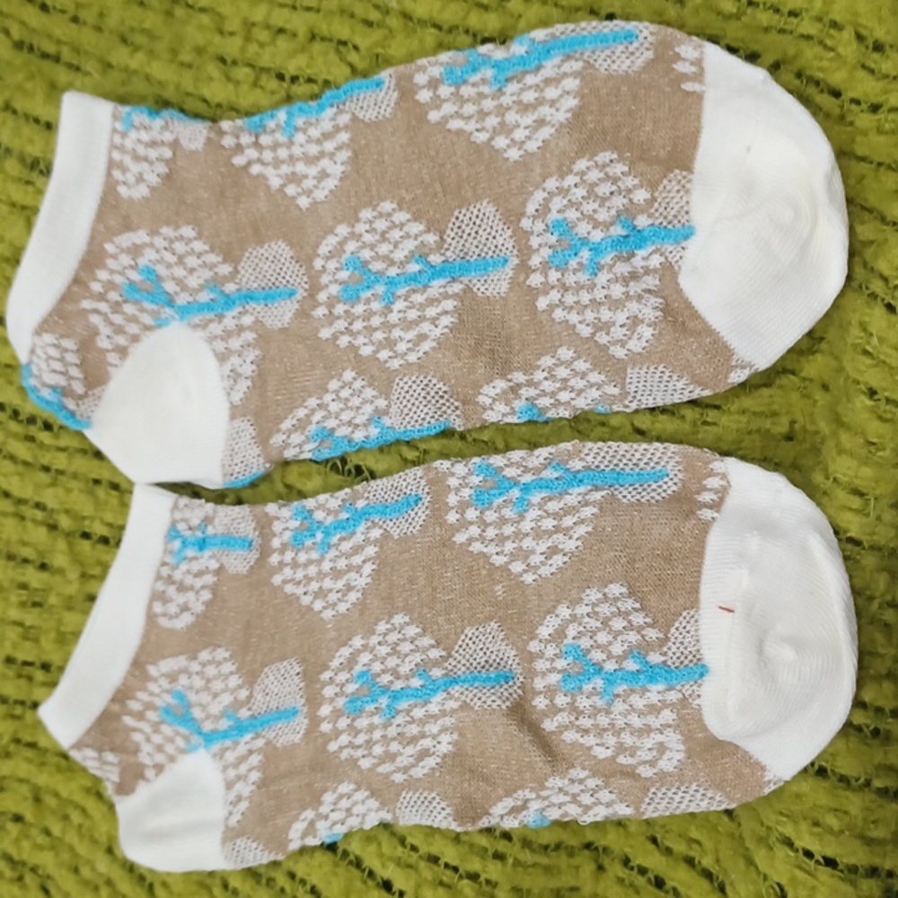 New Brown blue socks